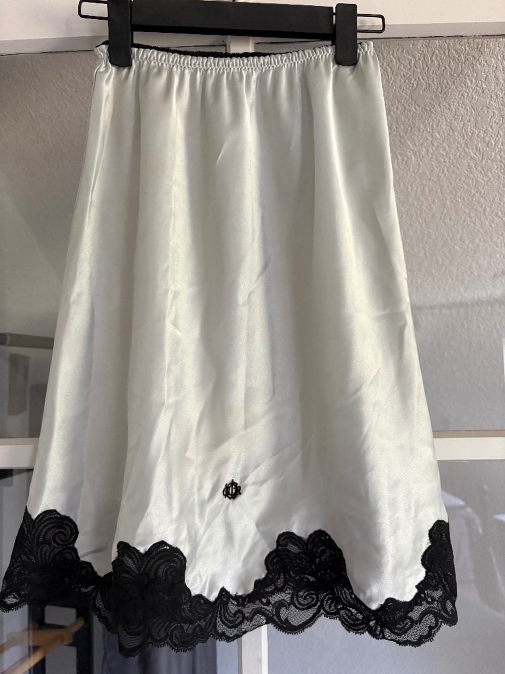 Vintage Dior Coquette Lace Trim Slip Skirt